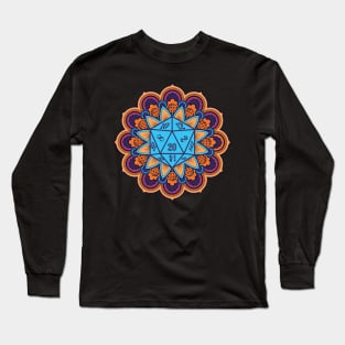 DnD D20 Flower Mandala Long Sleeve T-Shirt